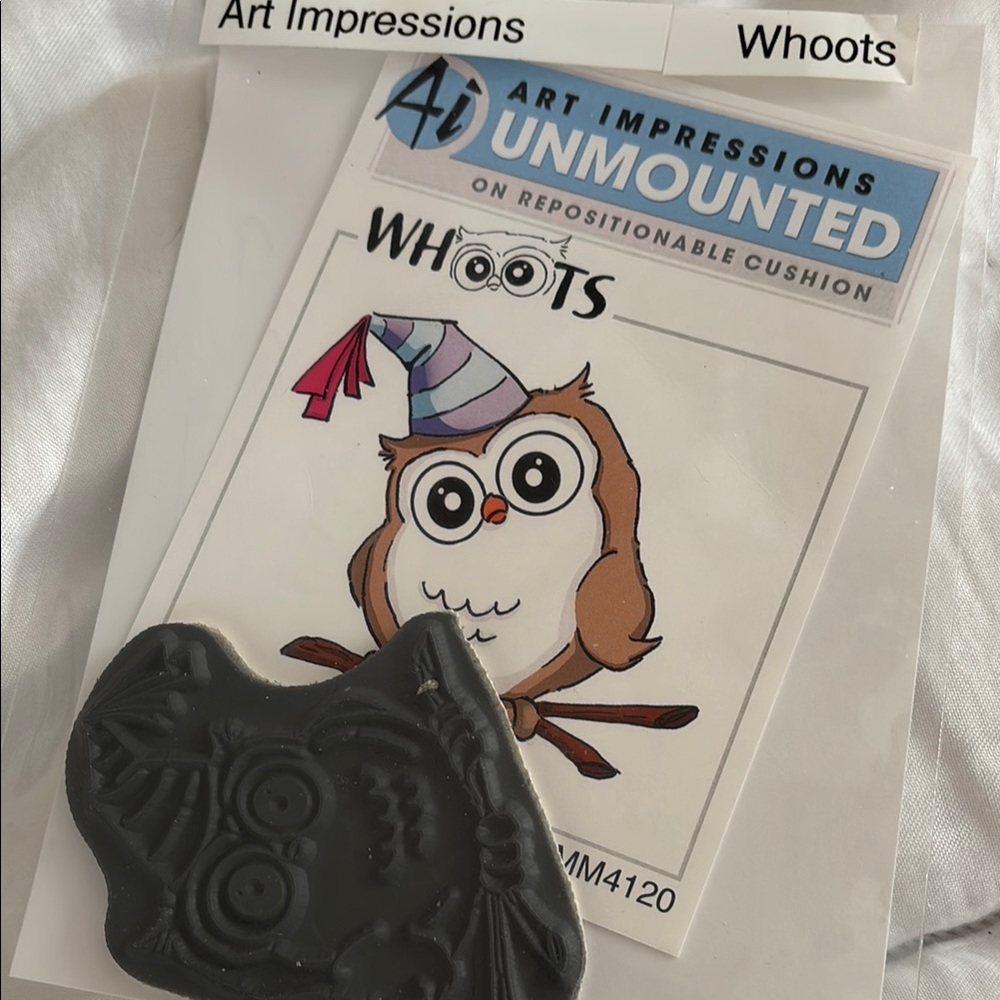 Impressions Whoots Owl Stamp - Black